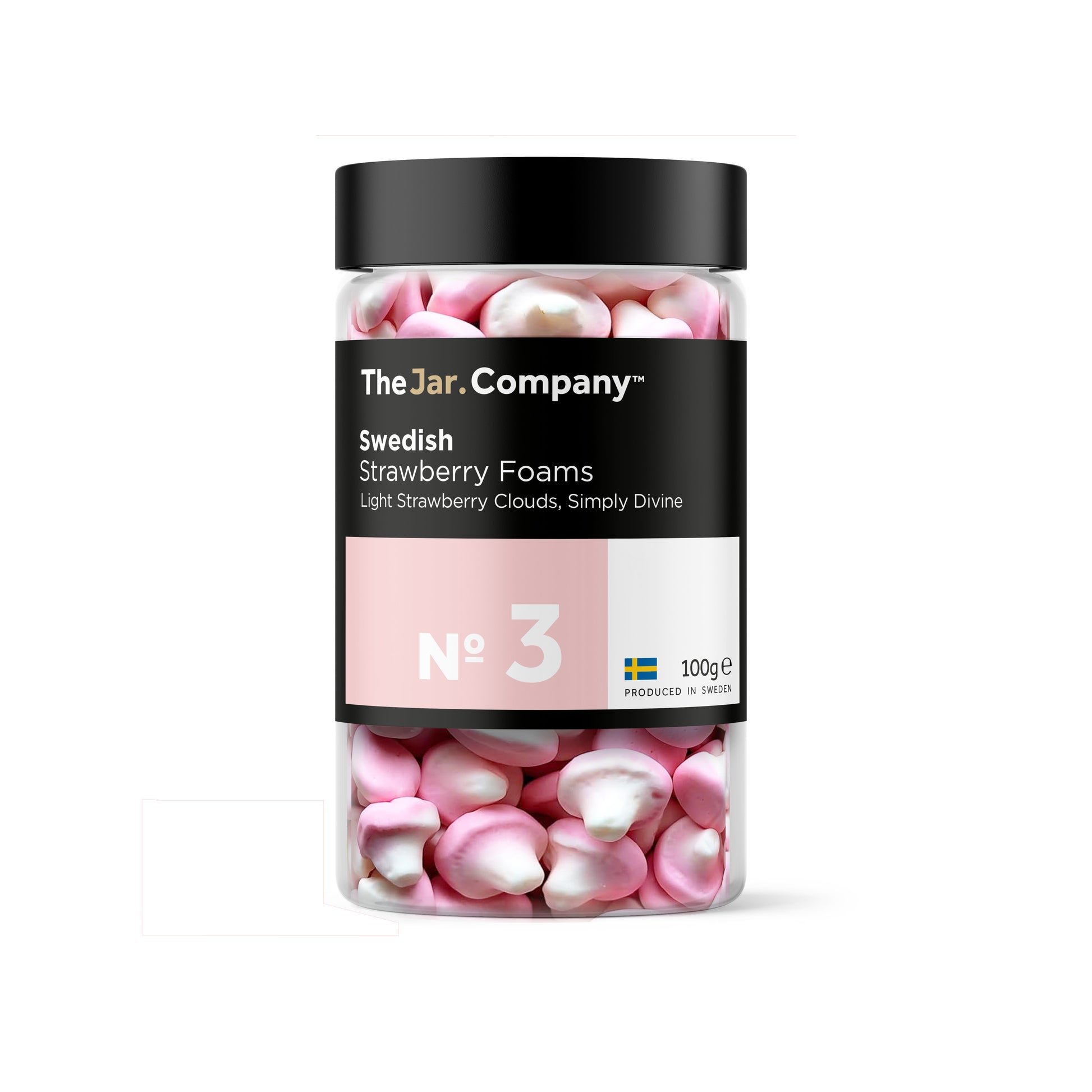 TheJar.Company | Swedish Candy - Pink Strawberry Foams