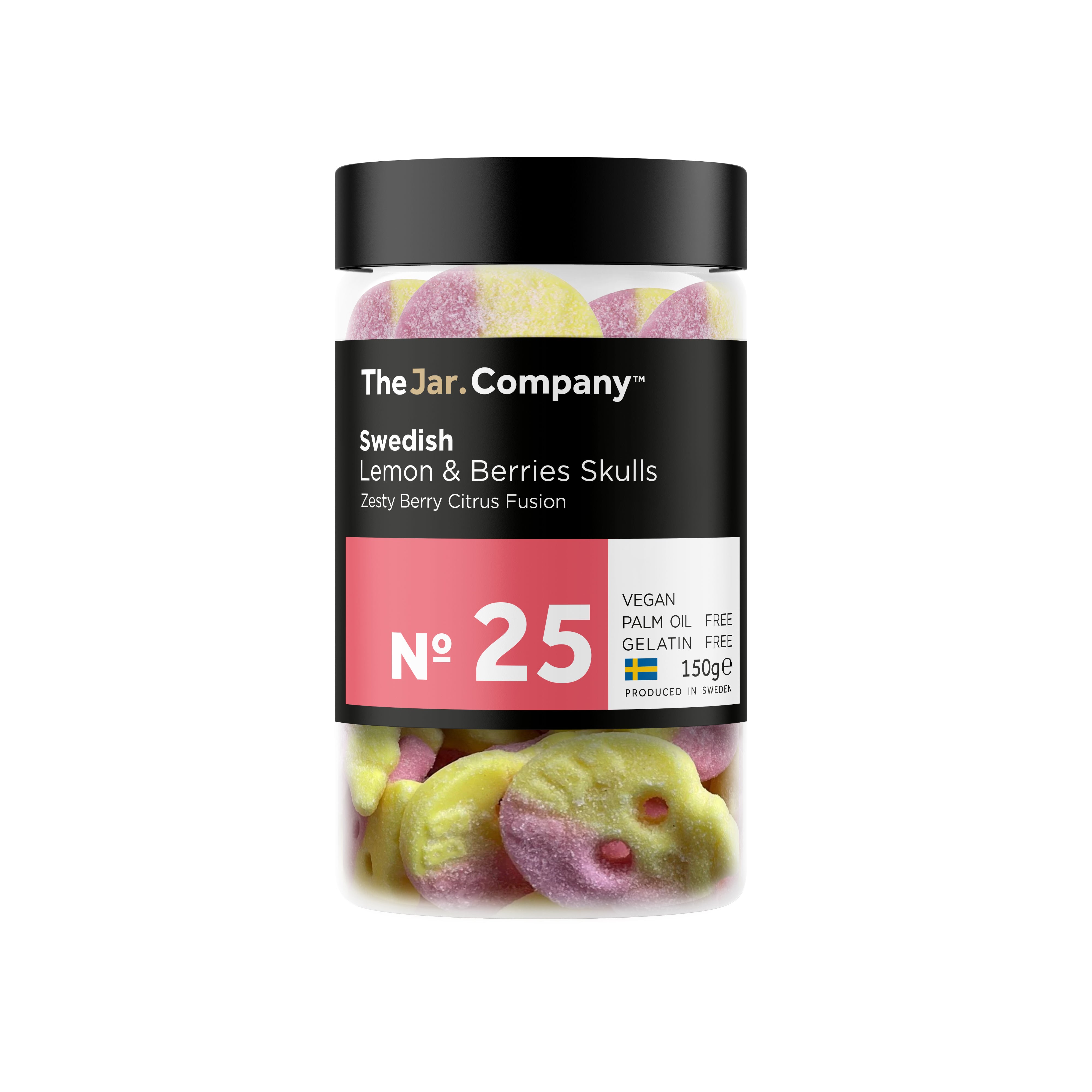 TheJar.Company | Swedish Candy - №25 - Lemon & Berries Skulls
